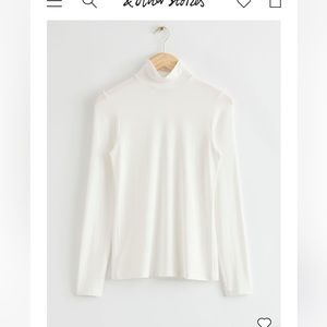 & other stories white turtleneck top